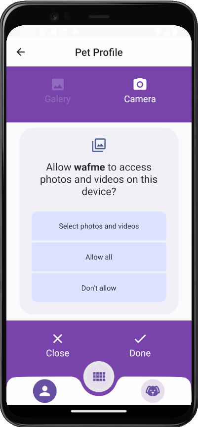 Allow photo album