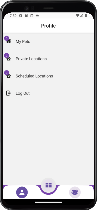 Profile screen