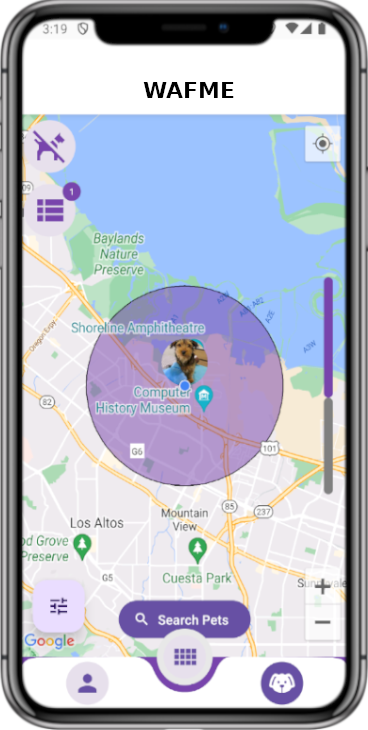Wafme app on iPhone